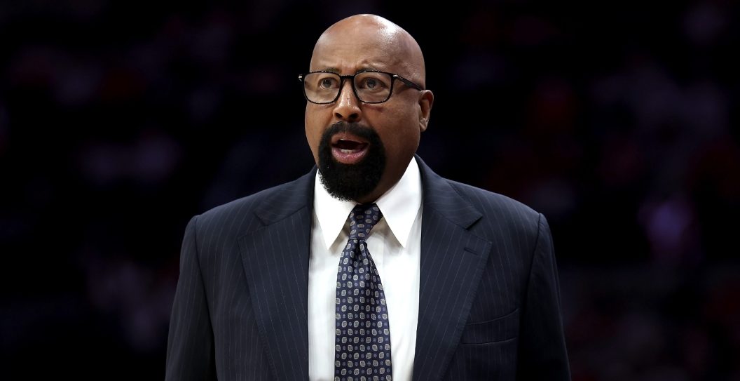 COLUMBUS, OHIO - FEBRUARY 6: Head coach Mike Woodson of the Indiana Hoosiers stands on the sideline during the game against the Ohio State Buckeyes at Value City Arena on February 6, 2024 in Columbus, Ohio. Indiana defeated Ohio State 76-73.