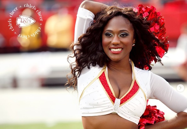 Krissy Anderson spent a decade as a Chiefs cheerleader. (Chiefscheer/Instagram)