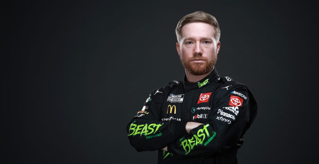 CHARLOTTE, NORTH CAROLINA - JANUARY 17: NASCAR driver Tyler Reddick poses for a photo during the 2024 NASCAR Production Days at Charlotte Convention Center on January 17, 2024 in Charlotte, North Carolina.