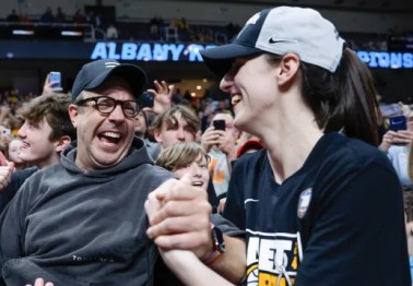 Jason Sudeikis Offers Unabashed Support To Caitlin Clark During Iowa Tourney Win