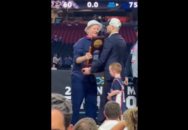 Bill Murray Celebrates UConn Title With Son, A Huskies Assistant