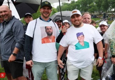 Scottie Scheffler Fans Sport T-Shirts With His Mug Shot at PGA Championship
