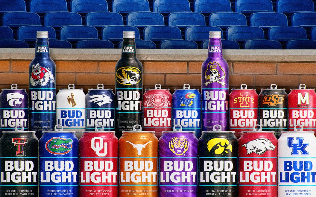 Bud Light College Football Cans