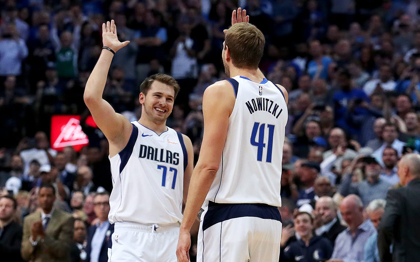 Dirk Nowitzki-Luka Doncic-Mavericks