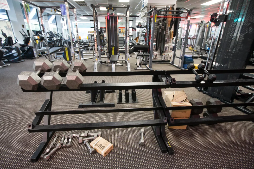 Bodybuilder, weights