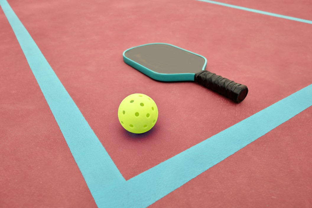 Pickleball, ball, racquet