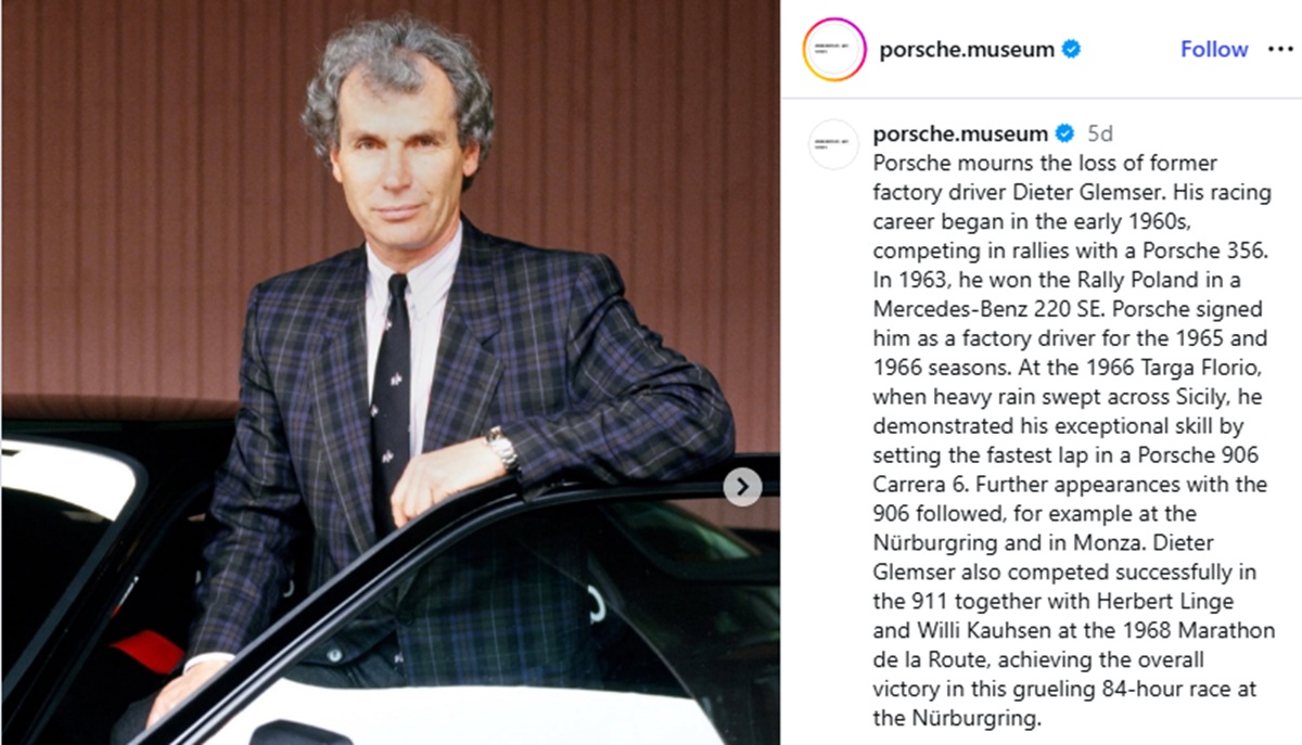 Dieter Glemser, Instagram
