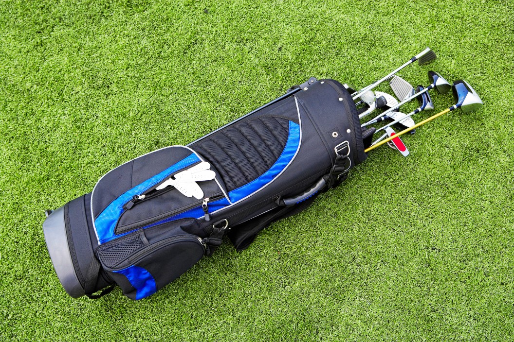 Golf clubs, balls
