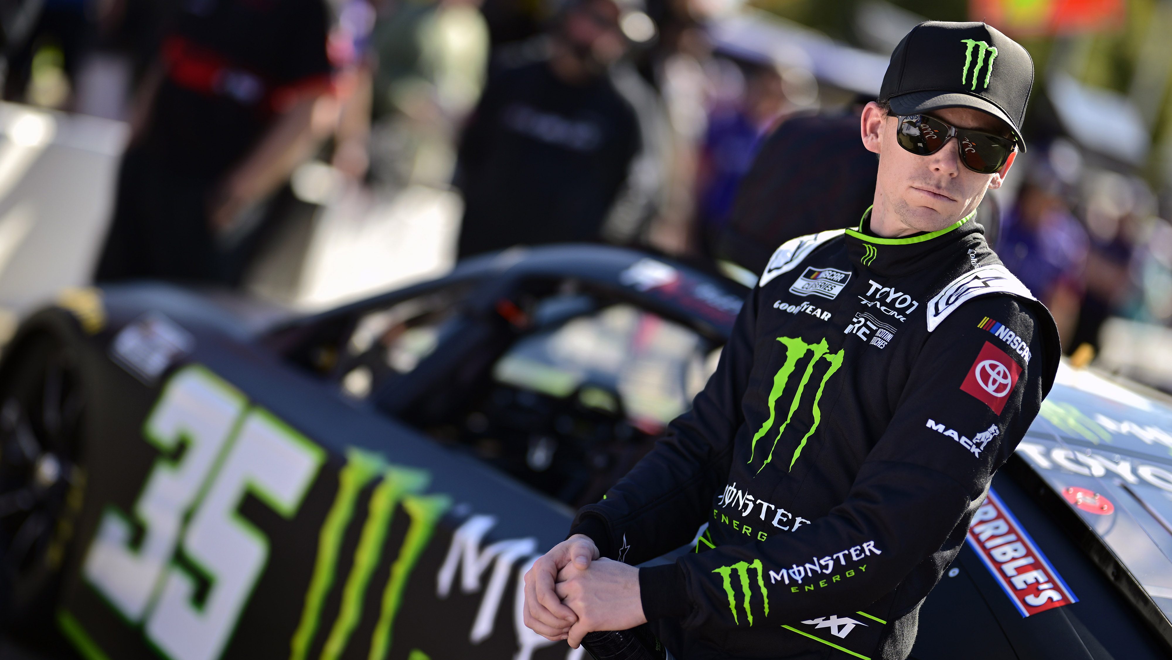 Riley Herbst Getting Checked Out After Massive Talladega Crash