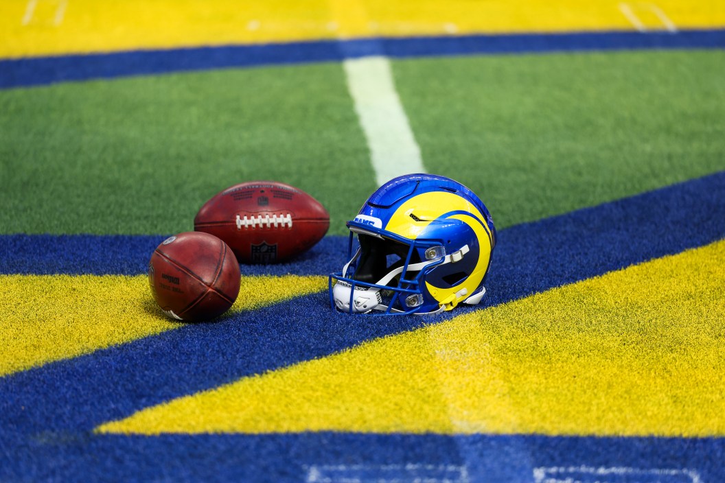 Rams, helmet, ball